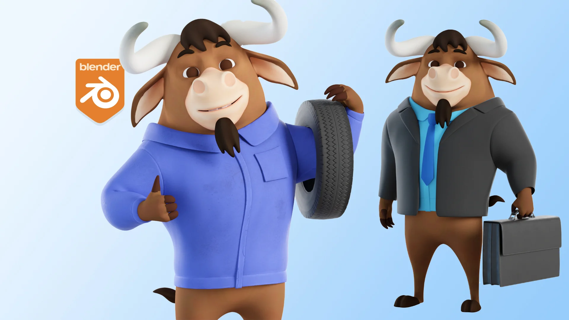 Cartoon Bull Mascot
